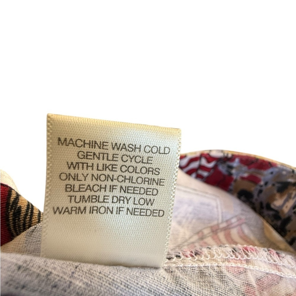 Christopher & Banks Scenic Print Button Front Jacket Parisian Café Art Style L - Picture 12 of 12
